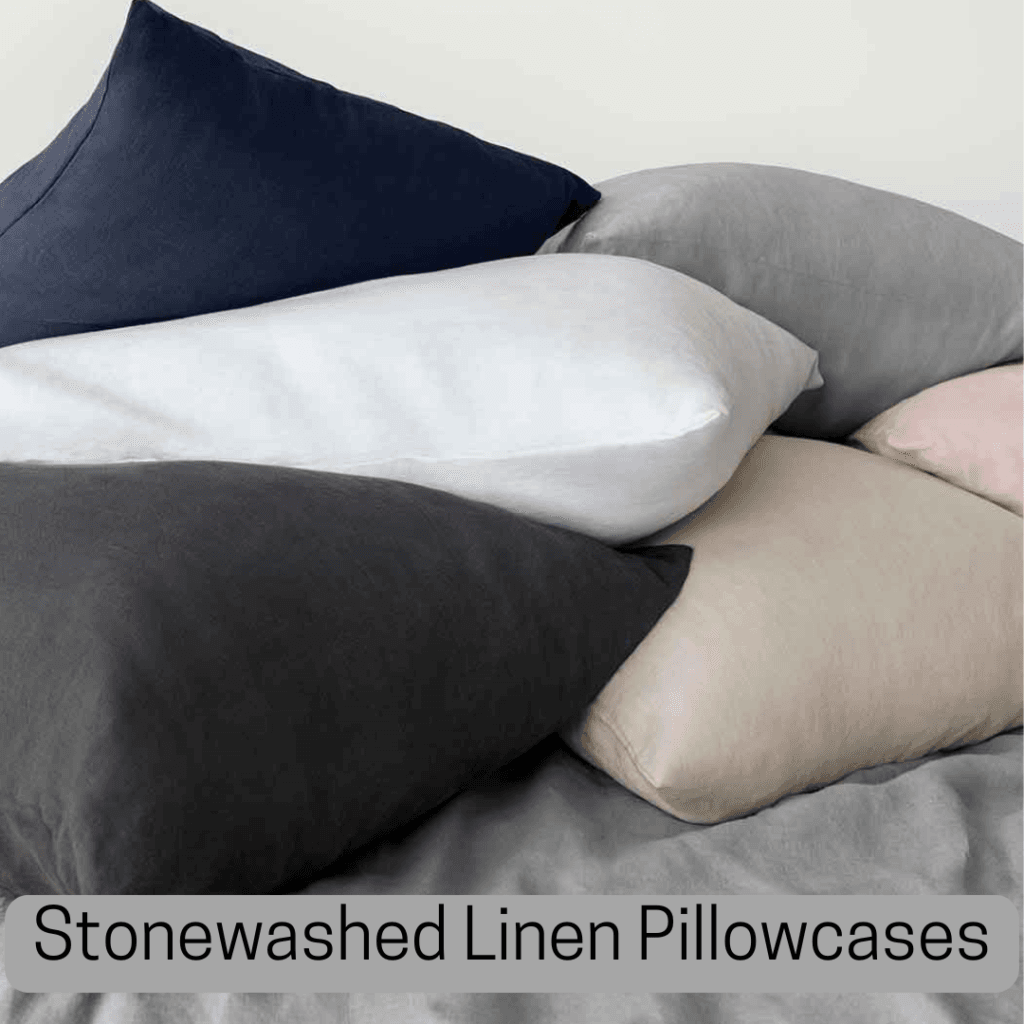 Baloo Stonewashed Linen Pillowcases crafted from 100% French flax linen, offering breathable, soft, and durable comfort for a luxurious sleep experience.